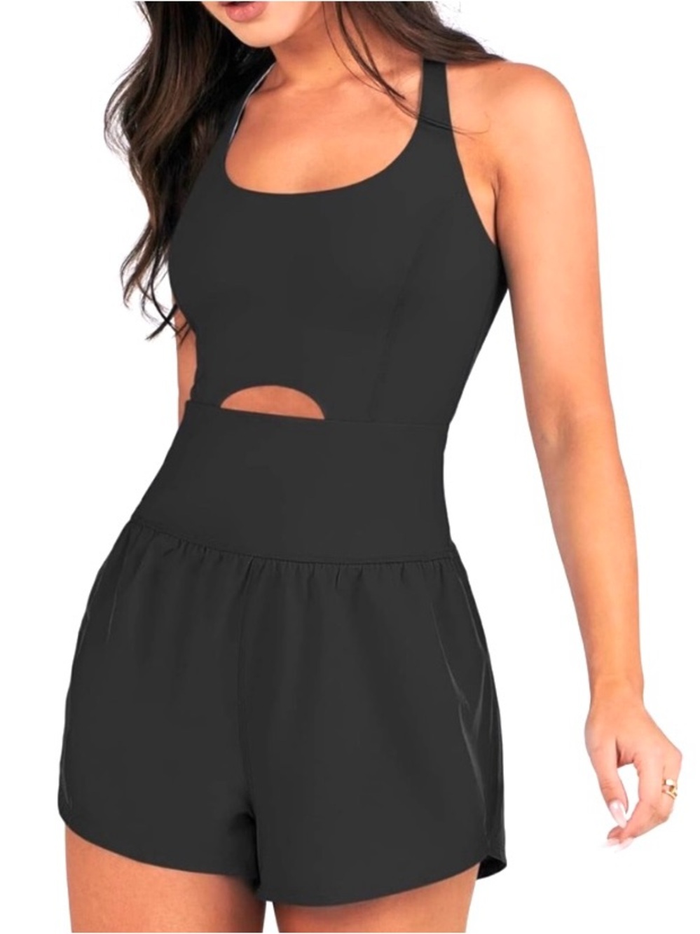Wenlia Women’s Workout Rompers Athletic Romper Running One Piece Outfits Shorts
